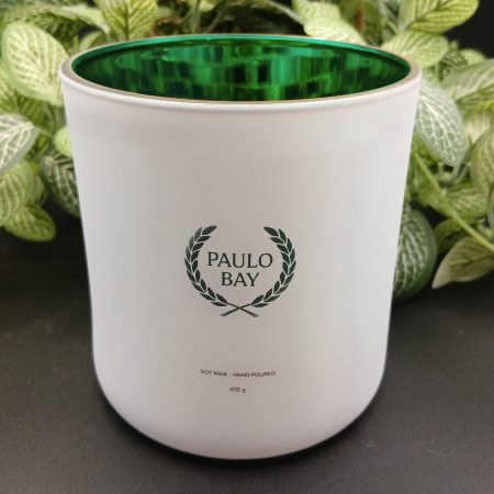 400g Green Lined Candle Vessel