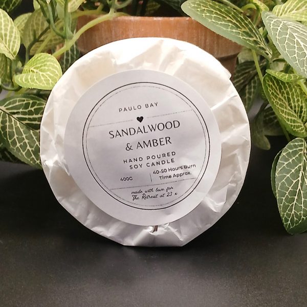 Paulo Bay Sandalwood & Amber 400g Refill Candle