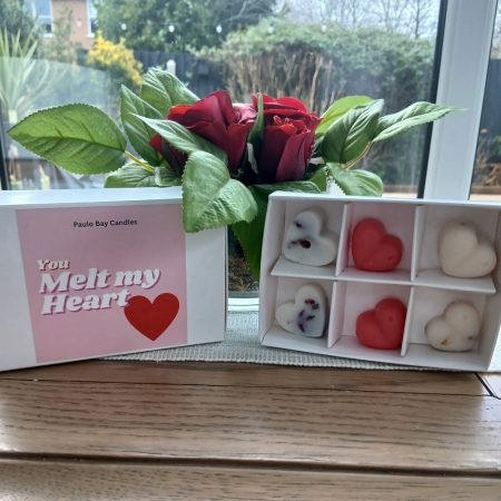Valentines Collection Six Individual Wax Melts Boxed With Ribbon